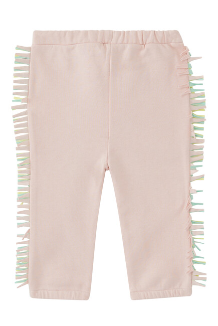 Kids Cotton Fringed Joggers
